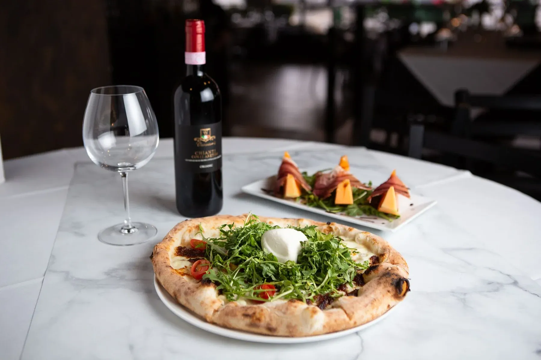Pizza served at Carmine’s